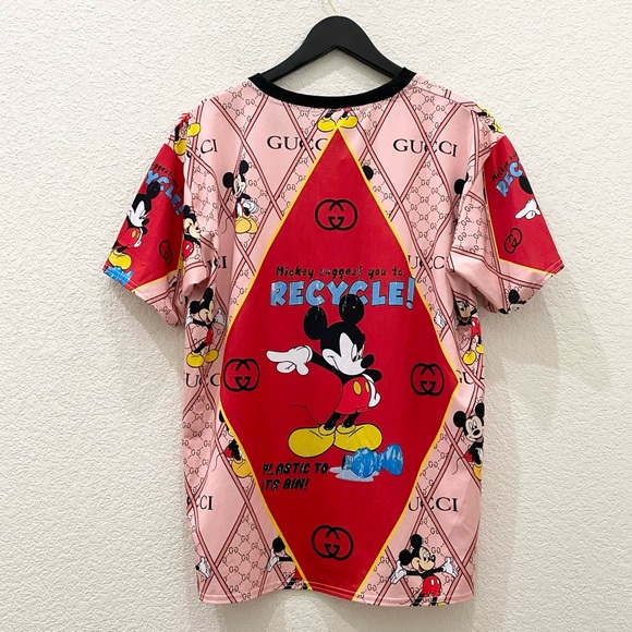 Mickey Suggest you to Recycle Plastic Bottle Printed Pajama Short Set Sleepwear - Picture 8 of 14